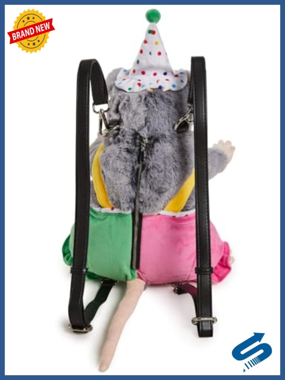 Plush Possum Backpack with Embroidered Star Eye and Adjustable Straps - Picture 4 of 5